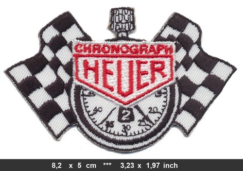 Heuer chronograph aufnäher - heuer,