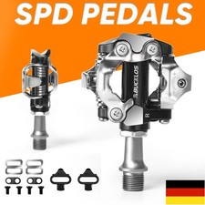 BUCKLOS SPD Klipplose Pedale Fit Shimano MTB Mountainbike Clip in Dual 9/16" DE