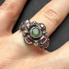 Rokoko Barock Ring Silber Gold