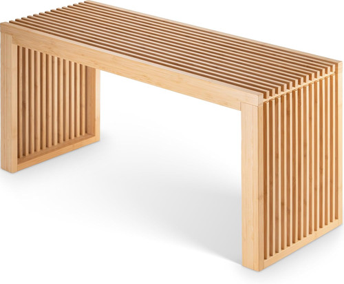 Sitzbank aus bambus 90x33x43cm - aus,