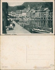 Portofino Straßen & Plätze La Piazza Partie am kleinen Hafen 1920