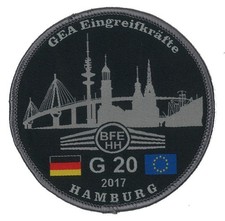 Abzeichen Patch Polizei Hamburg GEA Eingreifkräfte BFE Hamburg G20 2017