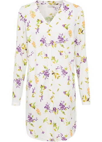 Longbluse mit blütendruck - longbluse,