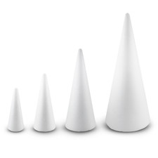 4 Styroporkegel Weihnachtsdeko