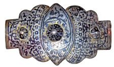 Antike Gürtelschnalle Ornamentik in Niello SILBER Handarbeit Gürtelschließe
