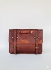 Herren Leder Laptop Messenger