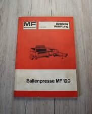 Original Massey - Ferguson Bedienungsanleitung  Ballenpresse 120