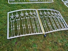 MetallZaun Schmiedeeisener 2Tore doppelflügelig ca 16m mit zaunpfosten Neuwertig