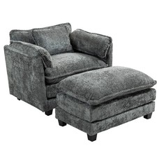 Extra-large double-padded sofa