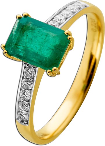 Smaragd ring gelbgold 585 14k - ring,