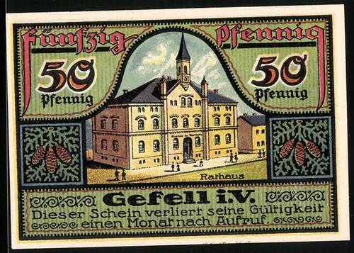 Notgeld ranis 1921 50 - notgeld,
