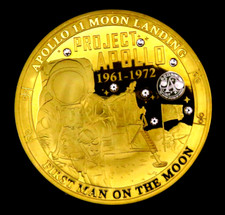 Bimetall Medaille Mondlandung