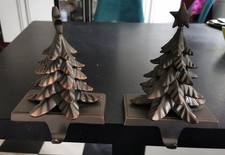 2er Set Weihnachtsstrumpfhalter für Kaminsims  Weihnachtsbaum,