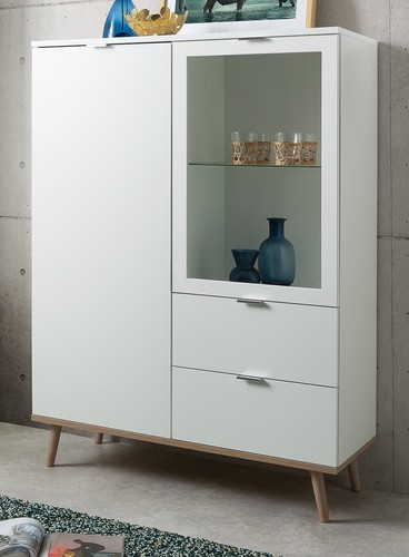 Highboard schrank lundby weiß - highboard,