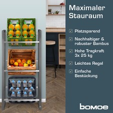 Getränkekistenregal Kistenregal Holz Getränkekistenhalter 3 Kisten Wasser Bier