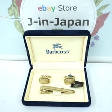 BURBERRY Krawattenklammer & Manschettenknöpfe goldfarben signiert Herren...
