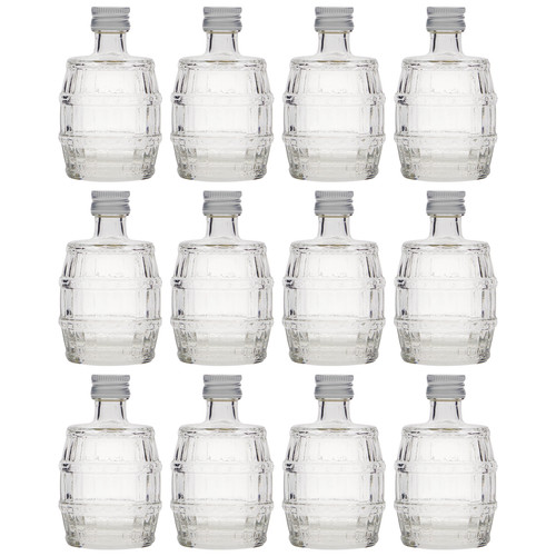12x 50ml glasflasche klarglas - 12x,
