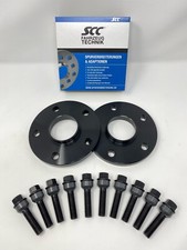 30mm 2x15mm Spurverbreiterung SCC Porsche + Radschrauben schwarz Distanzscheiben