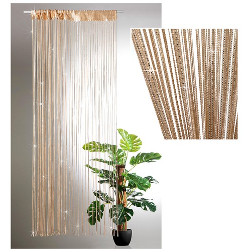 Fadenvorhang gold glitzer deko - gold,