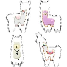 Ausstechformen Kuschel Lama Tier Edelstahl Keksausstecher Plätzchen Weihnacht...