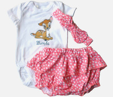 Body Set Bambi Gr.50 56 62 H&M Disney NEU Windel-Hose Haarband Kombi baby Sommer