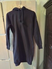 Blau Max ~ schwarzes warmes Hoodie Kleid XS mit Seitentaschen 