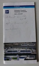 Passagier Flugplan Timetable Frankfurt Main AG 1997