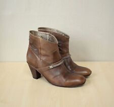 klasse Diesel High-Heel Stiefeletten Gr. 38 braun Used Style Echtleder Boots