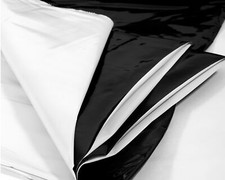 Silofolie in 4m 6m und 8m Br. Abdeckplane Poolfolie wasserdicht schwarz-weiß
