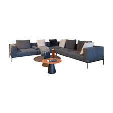 Walter Knoll Ecksofa Jaan Living Stoff Lino Coal Grau Anthrazit 