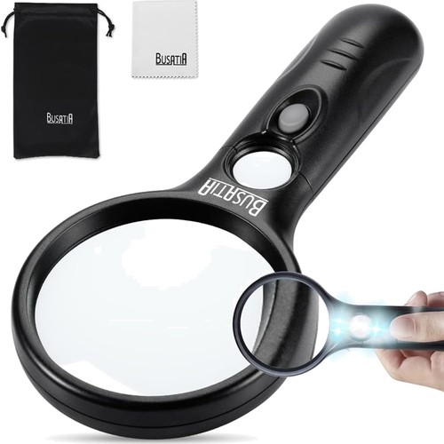 Handlupe mit licht und 45x - handlupe,