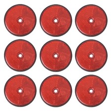 9 x Reflektor Rot rund Ø 60mm