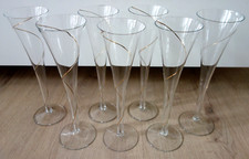 1x Sektflöte Sektglas Champagner Fontaine Goldspirale Leonardo La Strada