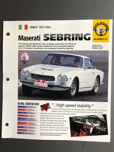1962 1966 maserati - maserati, sebring