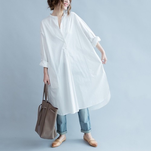 Damen baumwolle lang hemd - damen,