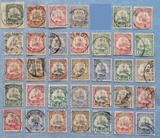 # Deutsch-Ostafrika - 34 gestempelte DOA Briefmarken - viele versch. Stempel
