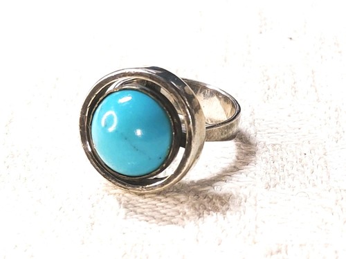 Art deco türkis ring - ring, silber