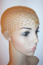 je 2 Stück Haarnetz GOLD -