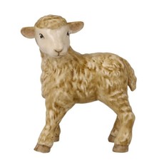 Goebel Schaf passend zur Krippe mit Schnee 1131 und Hirte mit Krippentieren