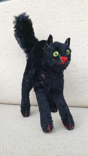 Steiff schwarze katze 50er - steiff,