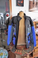 Motorrad Jacke POLO schwarz-blau-grau Textil Gr. L
