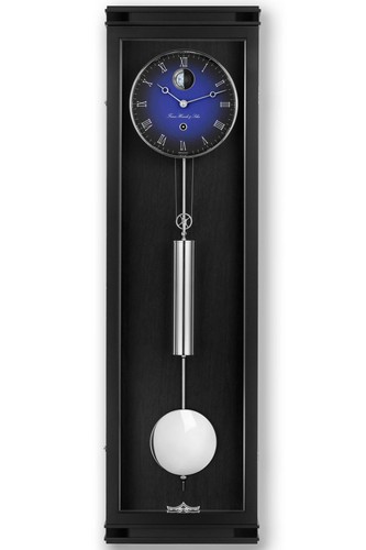 Hermle wanduhr schwarz blau - schwarz,