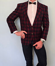 Bogart Luxus Sakko Jacket Blazer Karo Rot Blau Gr. 48 Vintage w. NEU