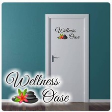 Türaufkleber Spa Steine Wellness Oase Digitaldruck Wandtattoo Türtattoo DT111