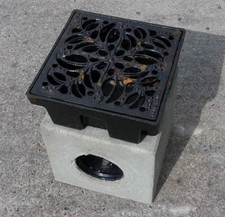 Beton Hofablauf Hofgully Gully Ablauf FLOR Klasse B (125kN) Gussrost 25x25 cm