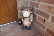 Weihnachtsdeko XXL Deko-Figur mit Laterne Elch RUDOLF  Magnesia, 32,5 cm