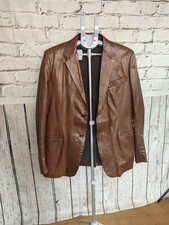 Strenesse Herren Leder Sakko ungetragen, Größe 52, Braun