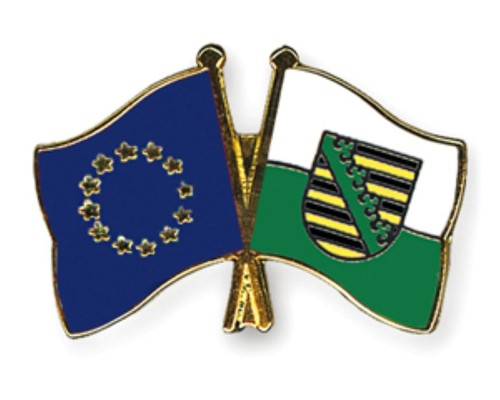 Sachsen europa pin flaggen - sachsen,