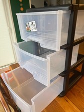 Rollbarer CURVER Schubladenschrank mit 3 Schubladen - 37x39xH66cm