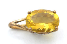 Anhänger 375 GOLD 9 Karat Gelbgold Citrin pendant pendentif Design G1340/25